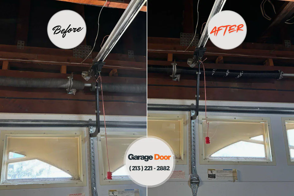 Before and after: garage door repair Sardis, MS